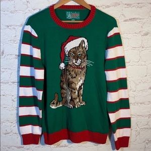Holiday Christmas Cat Ugly Sweater Themed